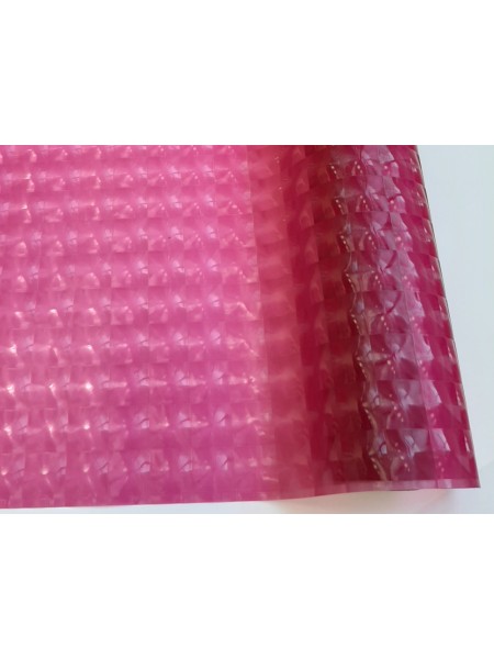 Пленка 58 х10 м цвет ярко-розовый прозрачная 3D 80 мкр