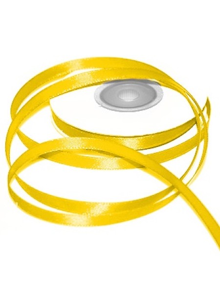 Лента атлас-сатин 0,6 см х20 м 06/30 цвет желтый