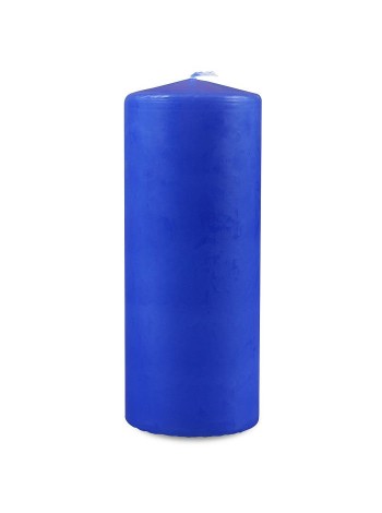 Свеча пеньковая 8 х20 см цвет голубой
