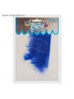 Шар прозрачный 18" перья синие