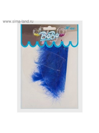 Шар прозрачный 18" перья синие