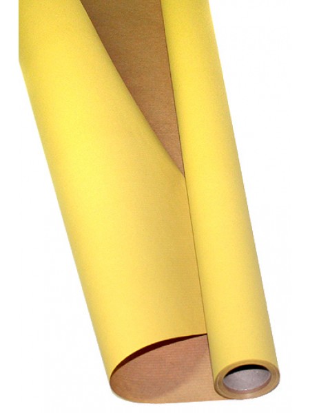 Бумага крафт 70 см х10 м 15/30 дольче ribbed цвет желтый