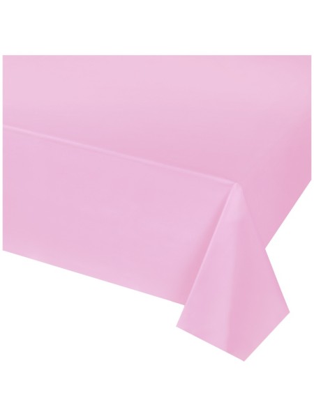 Скатерть 140 х275 см цвет розовый полиэтилен