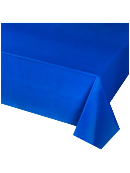 Скатерть 140 х275 см цвет синий полиэтилен