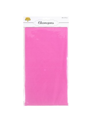 Скатерть 140 х275 см цвет ярко-розовый полиэтилен