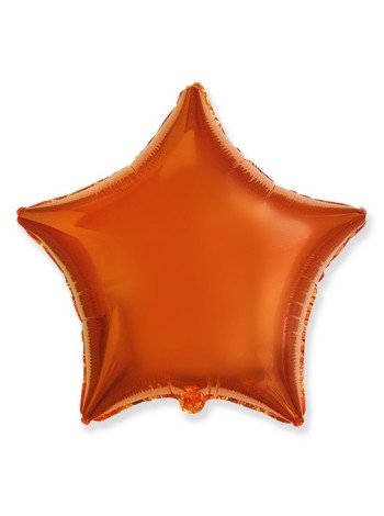 Фольга шар Звезда 18"/46 см металлик оранжевый 1шт Испания Flexmetal