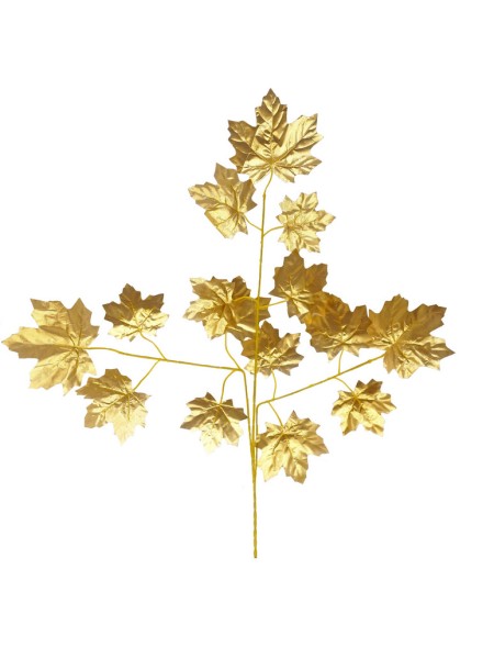 Ветка Клена крупный лист 65 см цвет золото HS-0046-1