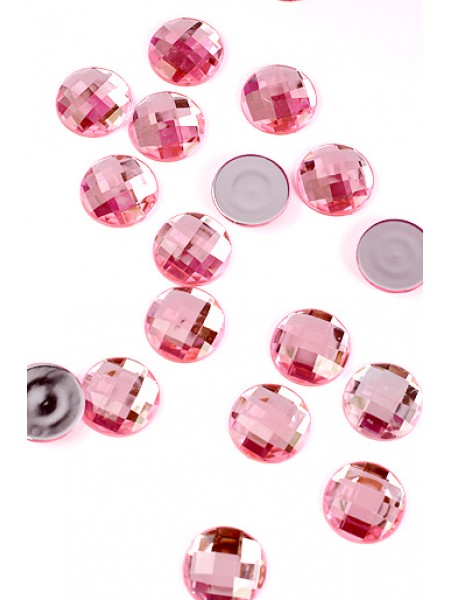 Стразы круглые 120-61 d20 мм цвет розовый цена за 1 шт