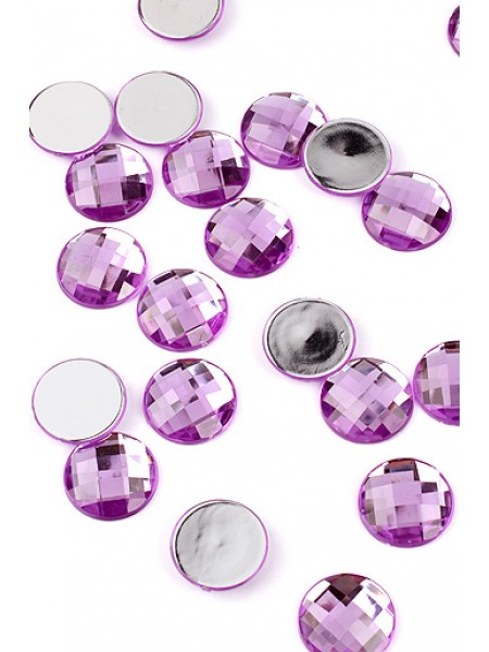 Стразы круглые 120-65 d20 мм цвет фиолетовый цена за 1 шт