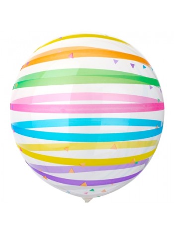 Шар сфера Bubble 18"/46 см Полосы разноцветные