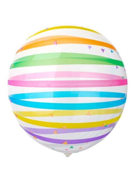 Шар сфера Bubble 18"/46 см Полосы разноцветные