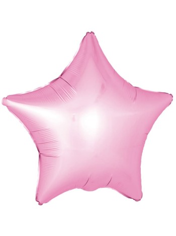 Фольга шар Звезда 18"/46 см сатин розовый  1шт Испания Flexmetal