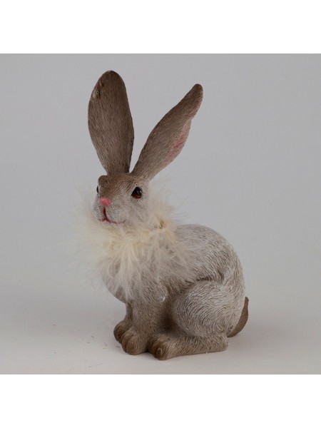 Кролик 15,5 х 10,5 х 6 см полирезин цвет серый