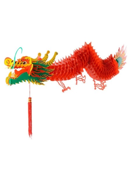 Дракон Китайский 50 см пластик/полиэтилен цвет красный HS-51-1
