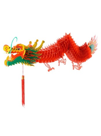 Дракон Китайский 150 см пластик/полиэтилен цвет красный HS-51-4