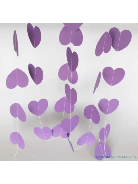 Гирлянда Сердечки 450 см цвет фиолетовый  HS-62-1