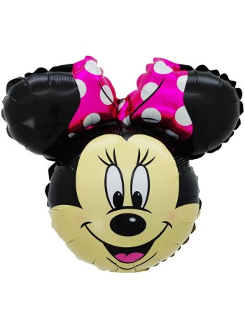 Фольга шар фигура мини Минни Маус 15"/38 см клапаном Китай 5 шт в упак