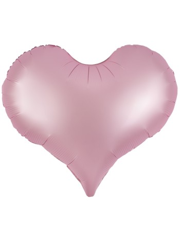 Фольга шар Сердце 24"/61 см Люкс Розовый Сатин 1 шт в упак