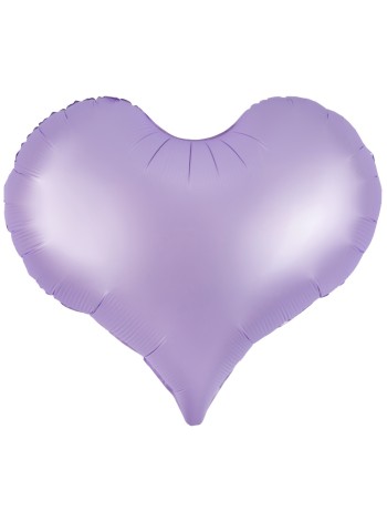 Фольга шар Сердце 24"/61 см Люкс Сиреневый Сатин 1 шт в упак