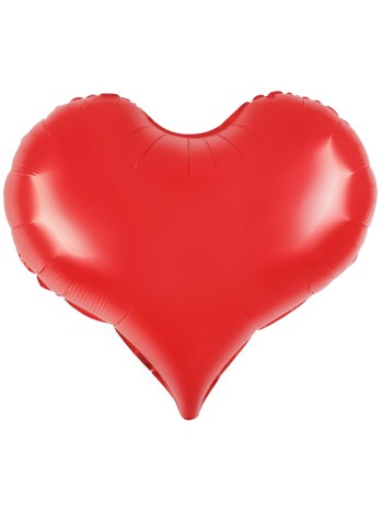 Фольга шар Сердце 24"/61 см Люкс Королевский красный Сатин 1 шт в упак