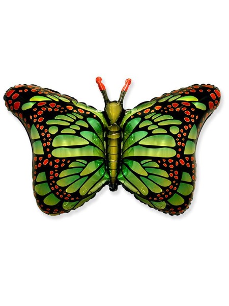 Фольга шар Бабочка крылья зеленые 38''/97 см 1 шт Испания