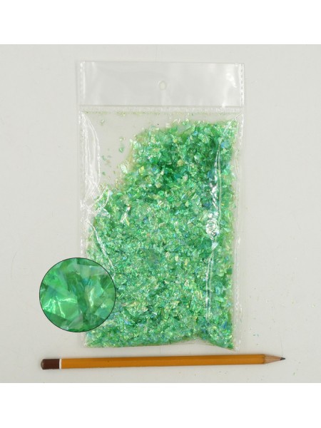 Конфетти дробленные 13-15 гр перламутр цвет зеленый Китай HS-3-4