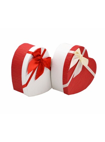 Коробка картон 18 х16 х7 см сердце цвет красный с белым LX14-25 HS-61-8