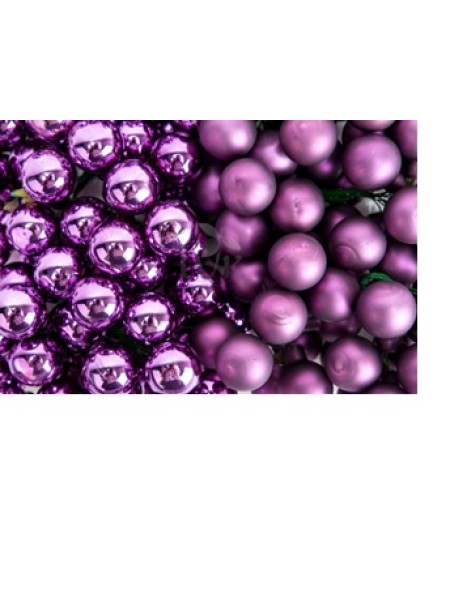 Шар стекло 1,5 см набор 144 шт на проволоке цвет фиолетовый Арт. EG15055 purple2