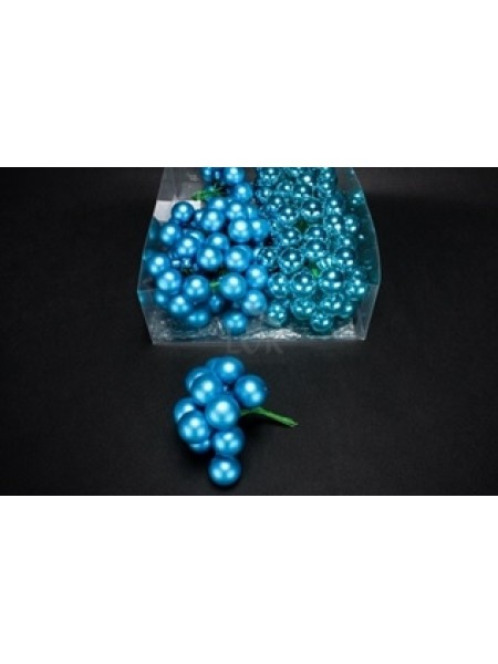 Шар стекло 1,5 см набор 144 шт на проволоке цвет голубой Арт. EG15055 turquoise