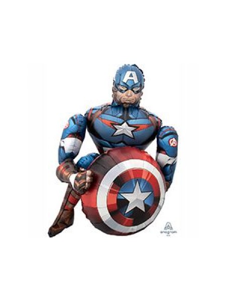 Фольга шар Р93" Мстители Капитан Америка фигура ходячая Anagram