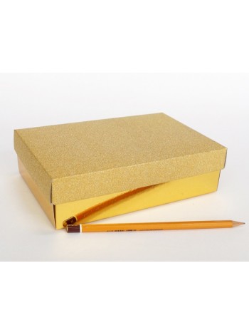 Коробка складная 20 х13 х5,5 см цвет золото 2 части HS-19-17