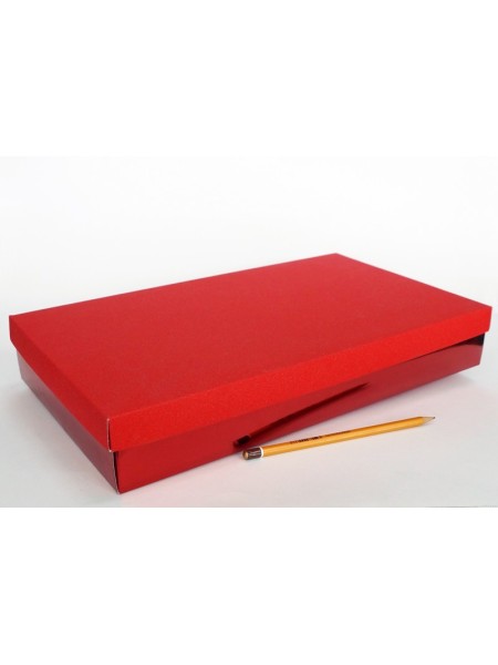 Коробка складная 40 х23,5 х6 см цвет красный 2 части HS-19-5