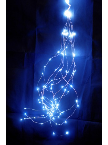 Электрогирлянда Конский хвост 90 см 10 нитей 100 лампочек цв Голубой