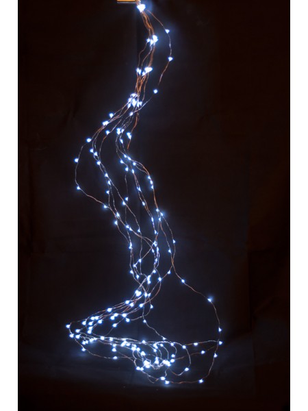 Электрогирлянда Конский хвост 180 см 10 нитей 200 лампочек цвет белый