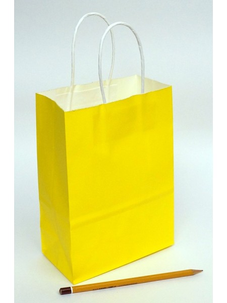 Пакет крафт 15 х 21 х 8 см цвет Желтый   HS-51-3, HS-42-2