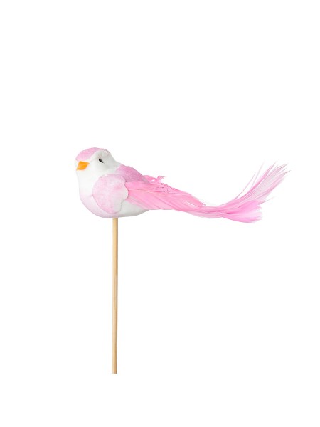 Птичка на вставке 4 х11 х Н50 см цвет розовый арт 90112086