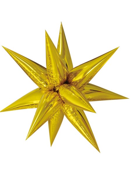 Фольга шар Фигура Звезда составная золото 40"/102 см Китай