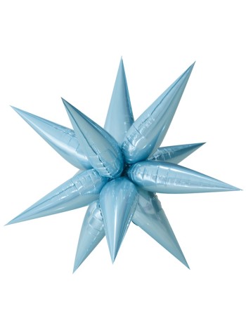 Фольга шар Фигура Звезда составная цвет голубой 40"/102 см Китай