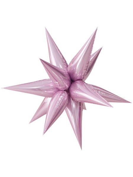 Фольга шар Фигура Звезда составная цвет розовый 40"/102 см Китай