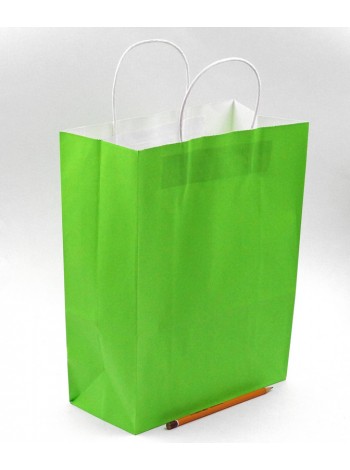 Пакет крафт 25 х33 х12 см цвет зеленый  HS-42- 4