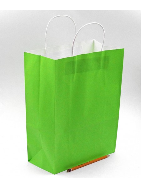 Пакет крафт 25 х 33 х 12 см цвет Зеленый  HS-42- 4