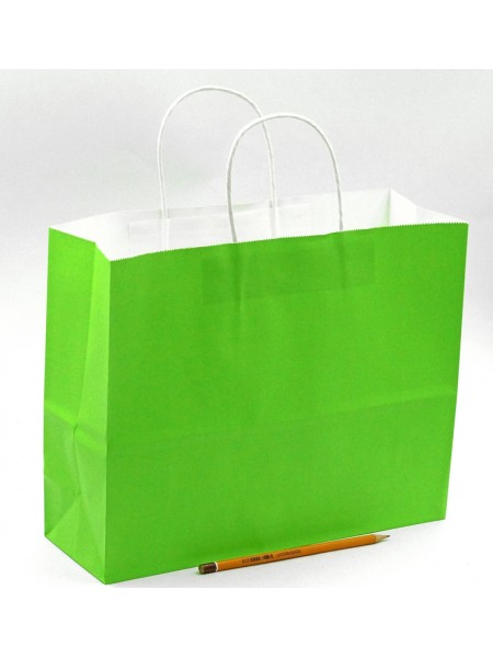 Пакет крафт 32 х26 х11 см цвет зеленый HS-42-3, HS-2-5