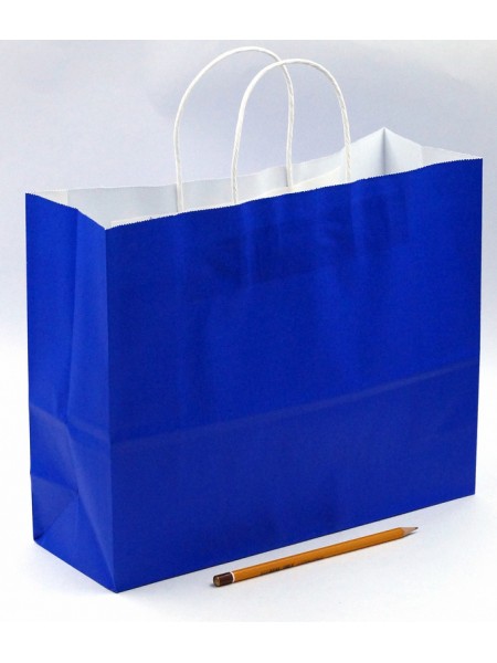 Пакет крафт 32 х26 х11 см цвет синий HS-42-3, HS-2-5