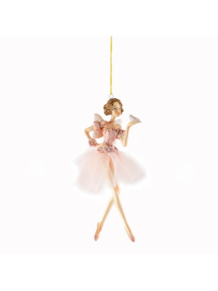 Балерина 15,5 х6,5 х4 см цвет розовый украшение подвесное арт.А182259R