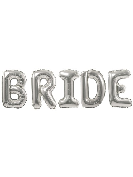 Фольга надпись BRIDE серебро 16"/40 см Китай
