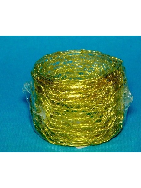 Сетка флористическая с ячейками 5 см х 2,5 м Золото