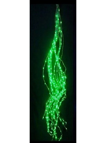 Электрогирлянда Конский хвост 180 см 10 нитей 200 лампочек цвет зеленый  HS-19-1