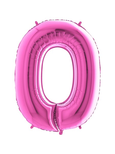 Фольга шар Цифра 0 40"/100 см Pink GRABO Италия