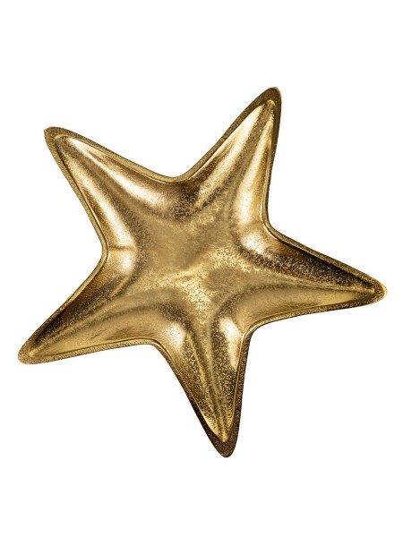 Поднос Звезда 33,5 х 32 см металл цвет золото