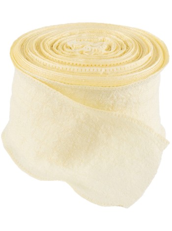 Лента тканевая 4 см*9,14 м Нежная волна, Нежно-желтый